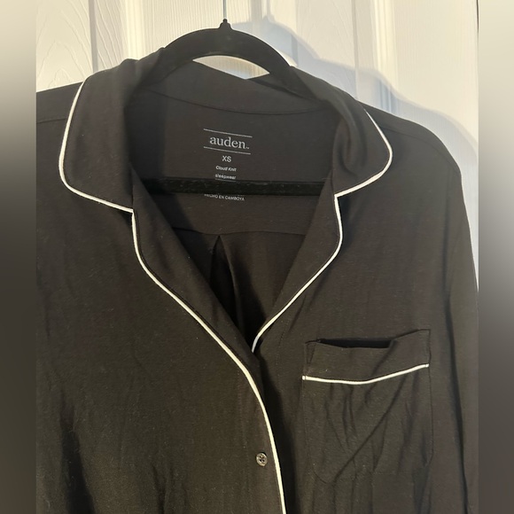 NWT Auden Black Nightshirt with White Trim - Picture 3 of 5